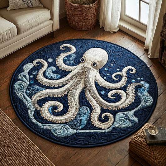 Nautical Octopus WN1803100CL Quilted Round Mat