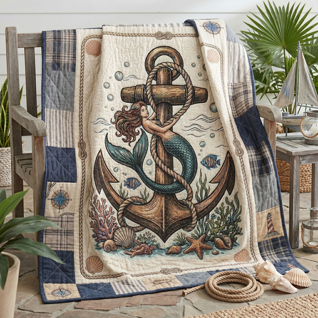 Mermaid Anchor WN2105011CL Quilt