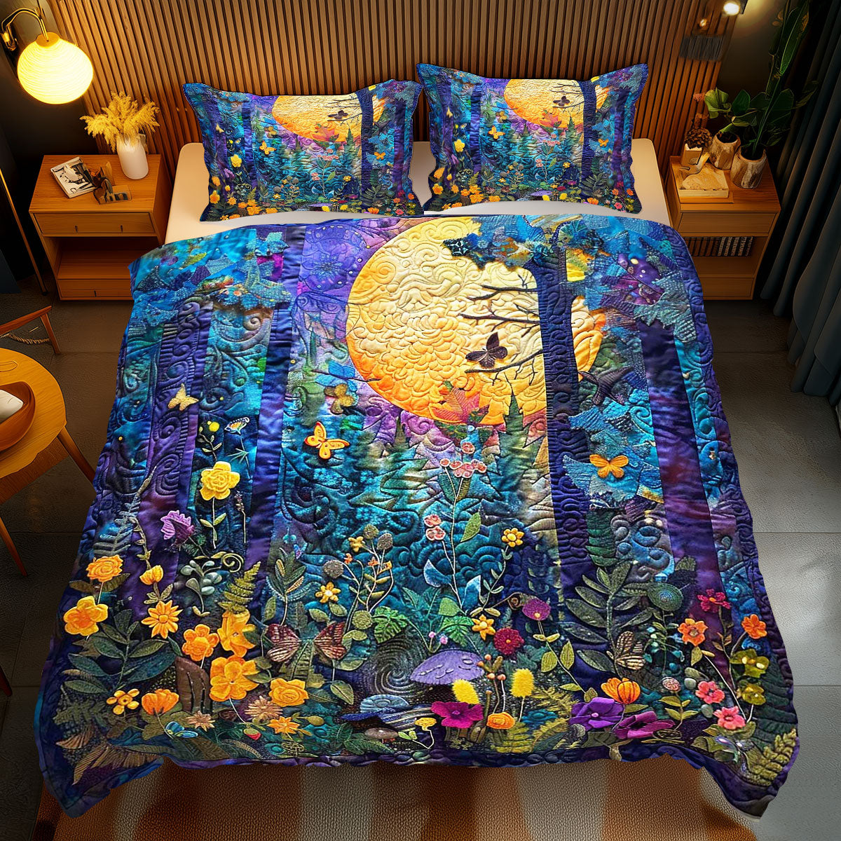 Forest Moonlight Vibrant WP2001037CL Duvet Cover Set