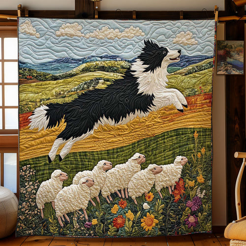 Brave Border Collie WN1905025CL Quilt
