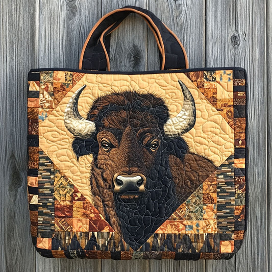 Earthbound Bison WN0901014CL Quilted Tote Bag
