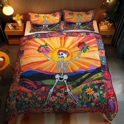 Flower Power Skeleton WN1003086CL Duvet Cover Set