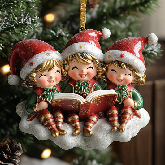 Holiday Elf Choir CW0212033CL Christmas Ornament