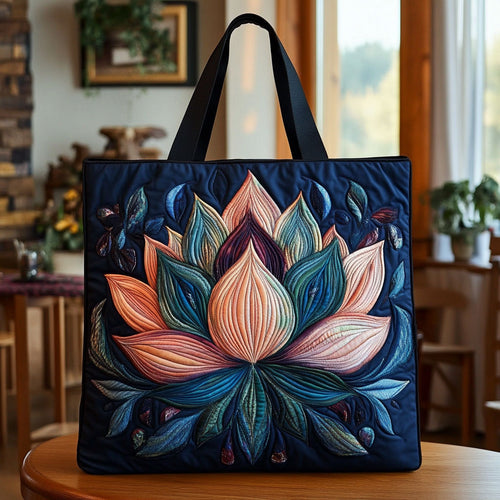 Serenity Lotus KL1112022CL Quilted Tote Bag