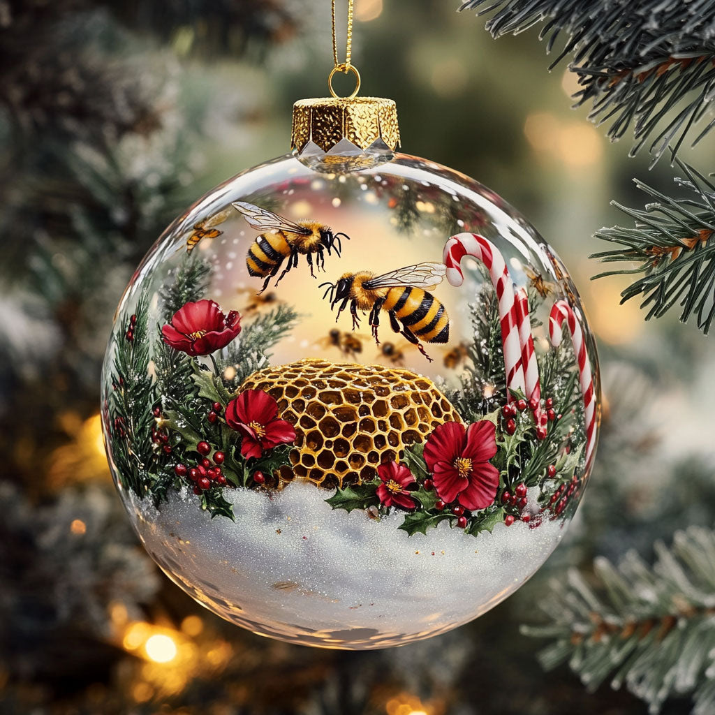 Festive Poppy Bee WN2210018CL Christmas Ornament