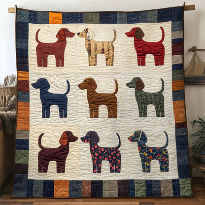 Smiling Dachshund WN0601075CL Quilt