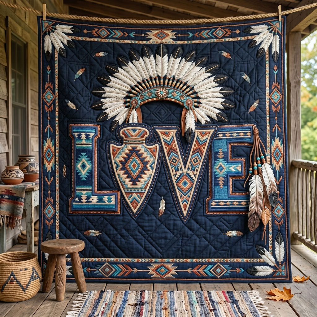 Southwestern Love And Feathers WN1106013CL Quilt