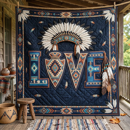 Southwestern Love And Feathers WN1106013CL Quilt