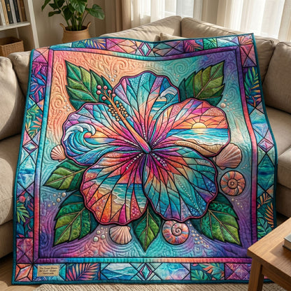 Ocean Sunset Stained Glass Bloom WN0705020CL Quilt