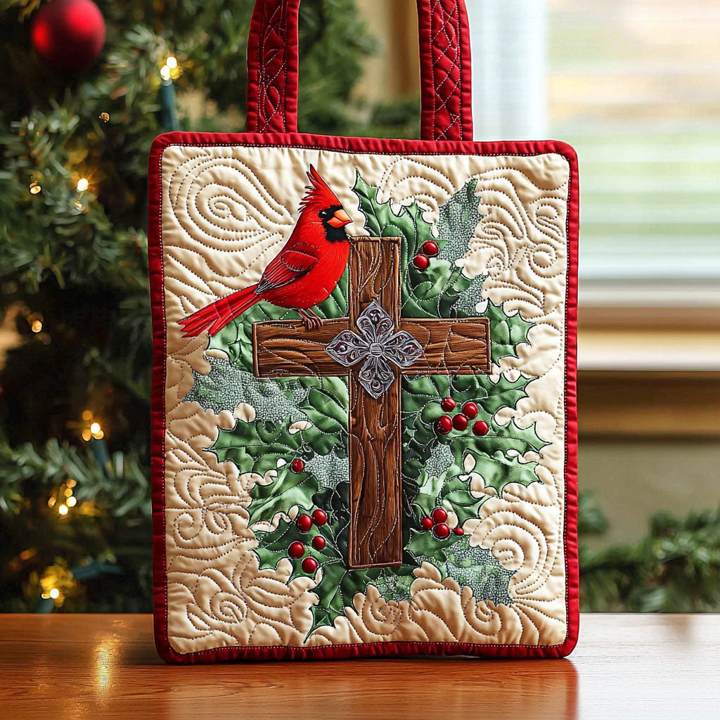 The Cardinal Of God QA0712039CL Quilted Tote Bag