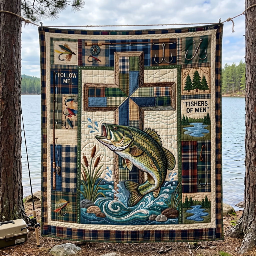 Lakeside Cross Fishing WN2104017CL Quilt
