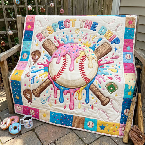 Sweet Baseball Drip WN0206013CL Quilt