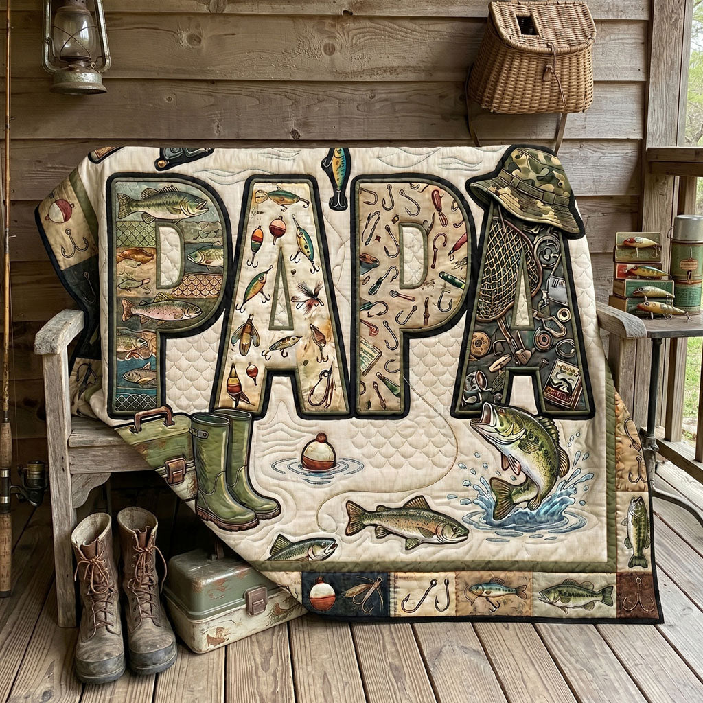 Fishing Life Papa WN1506007CL Quilt