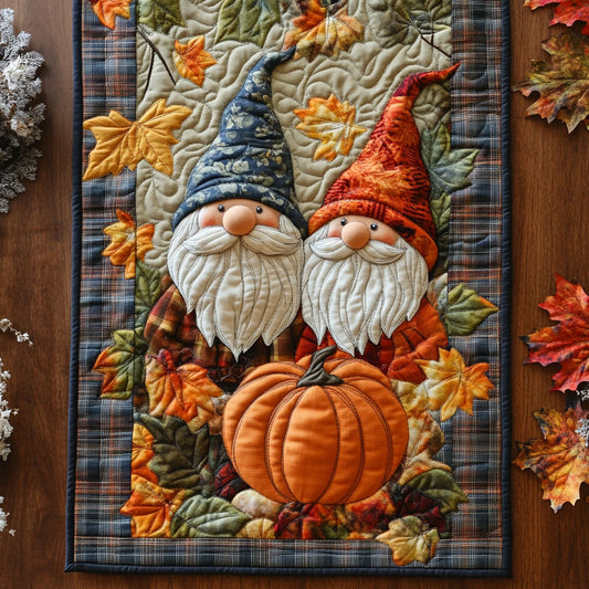 Gnome Leaf Party WN3007052CL Quilted Table Runner