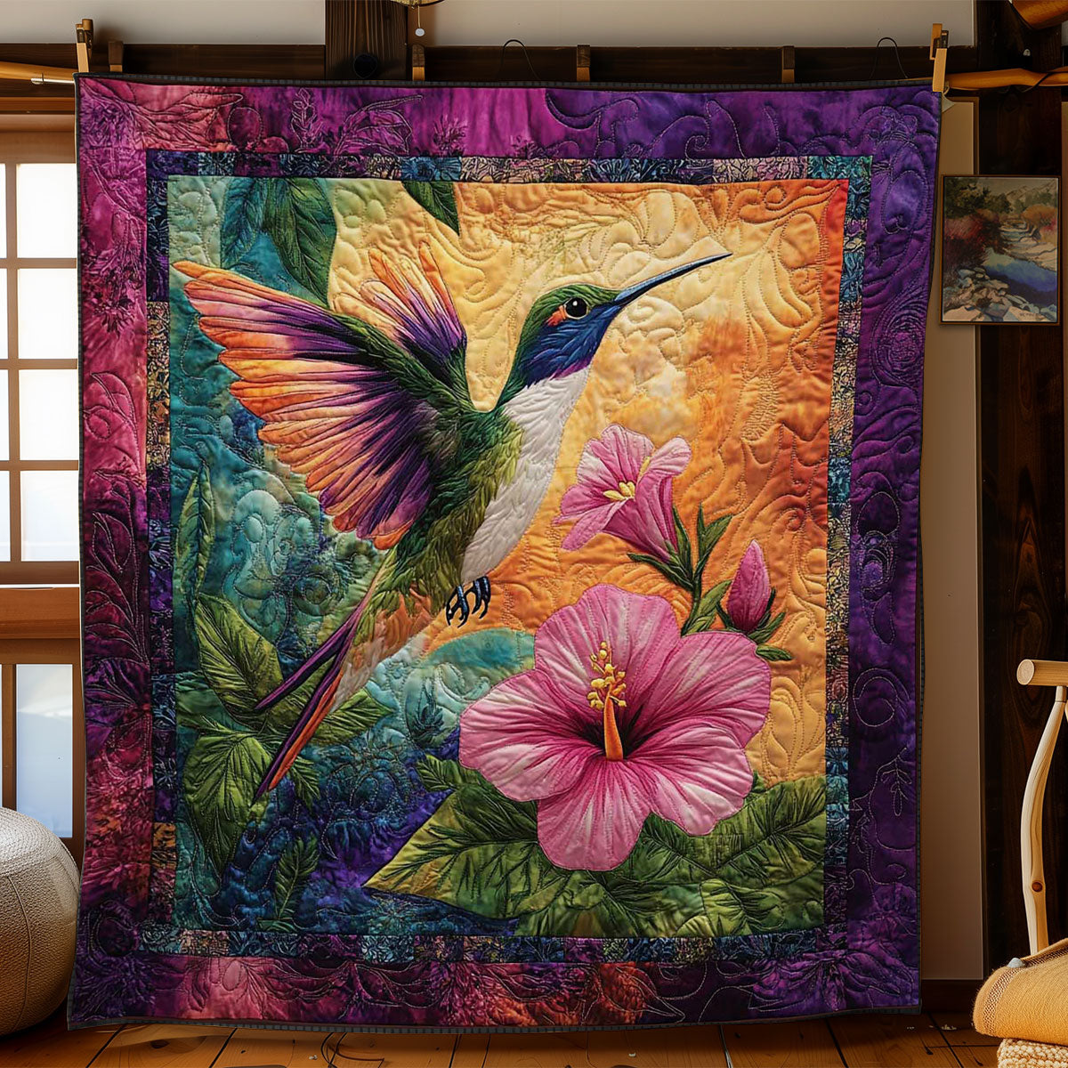 Hummingbird Enchantment WN0802044CL Quilt