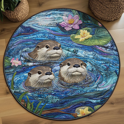 Otterly Adrift WJ1906038CL Quilted Round Mat