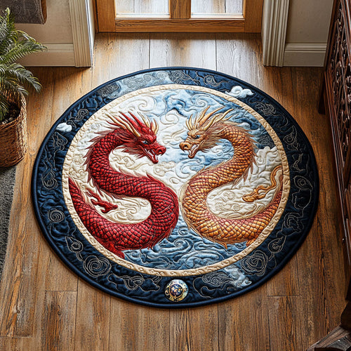 Dragon Spiral CP2407058CL Quilted Round Mat