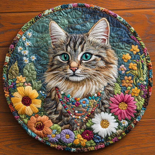 Garden Cat WN1005092CL Quilted Round Mat