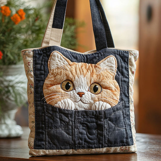 Cat Gaze CP0312048CL Quilted Tote Bag