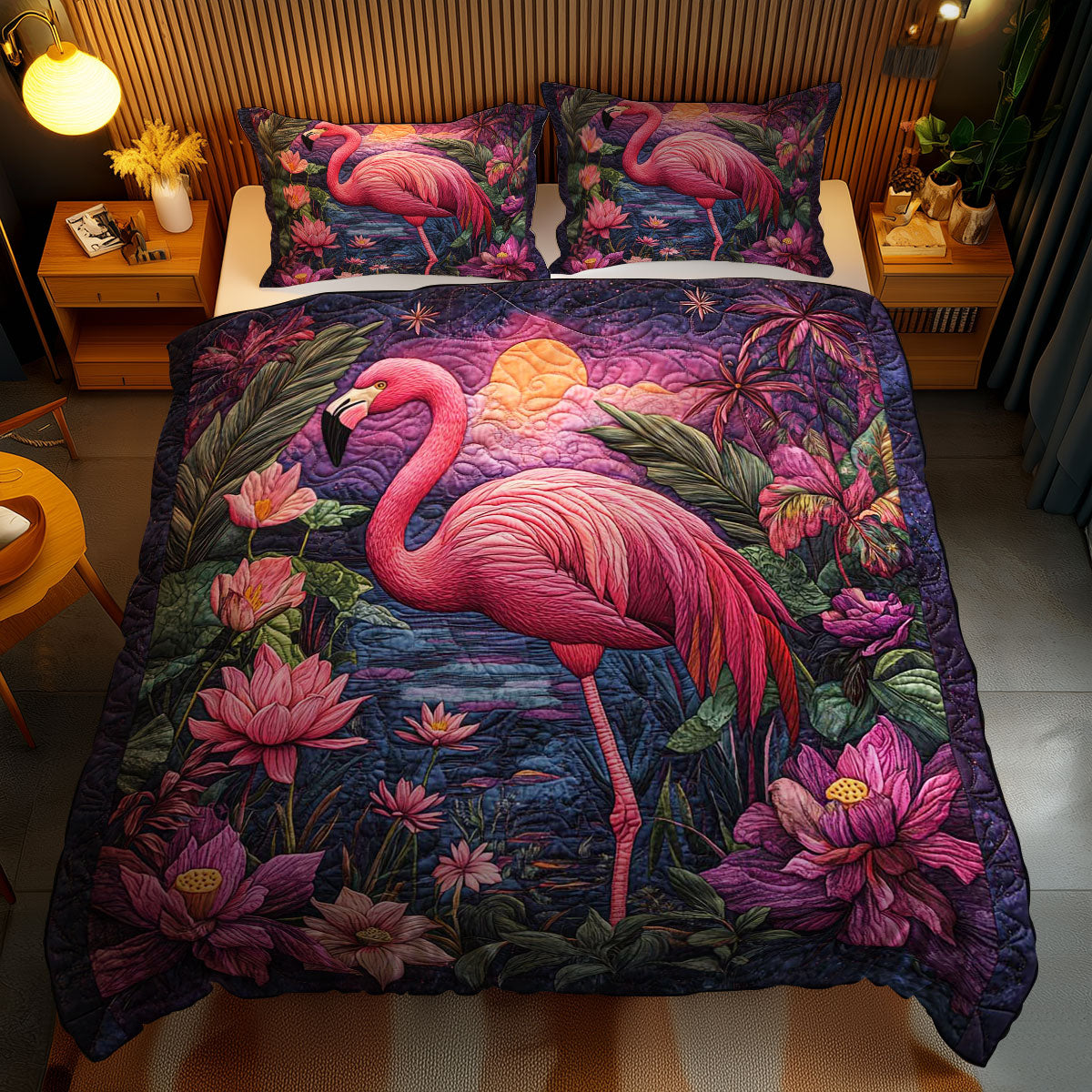 Jungle Flamingo WN1701138CL Duvet Cover Set