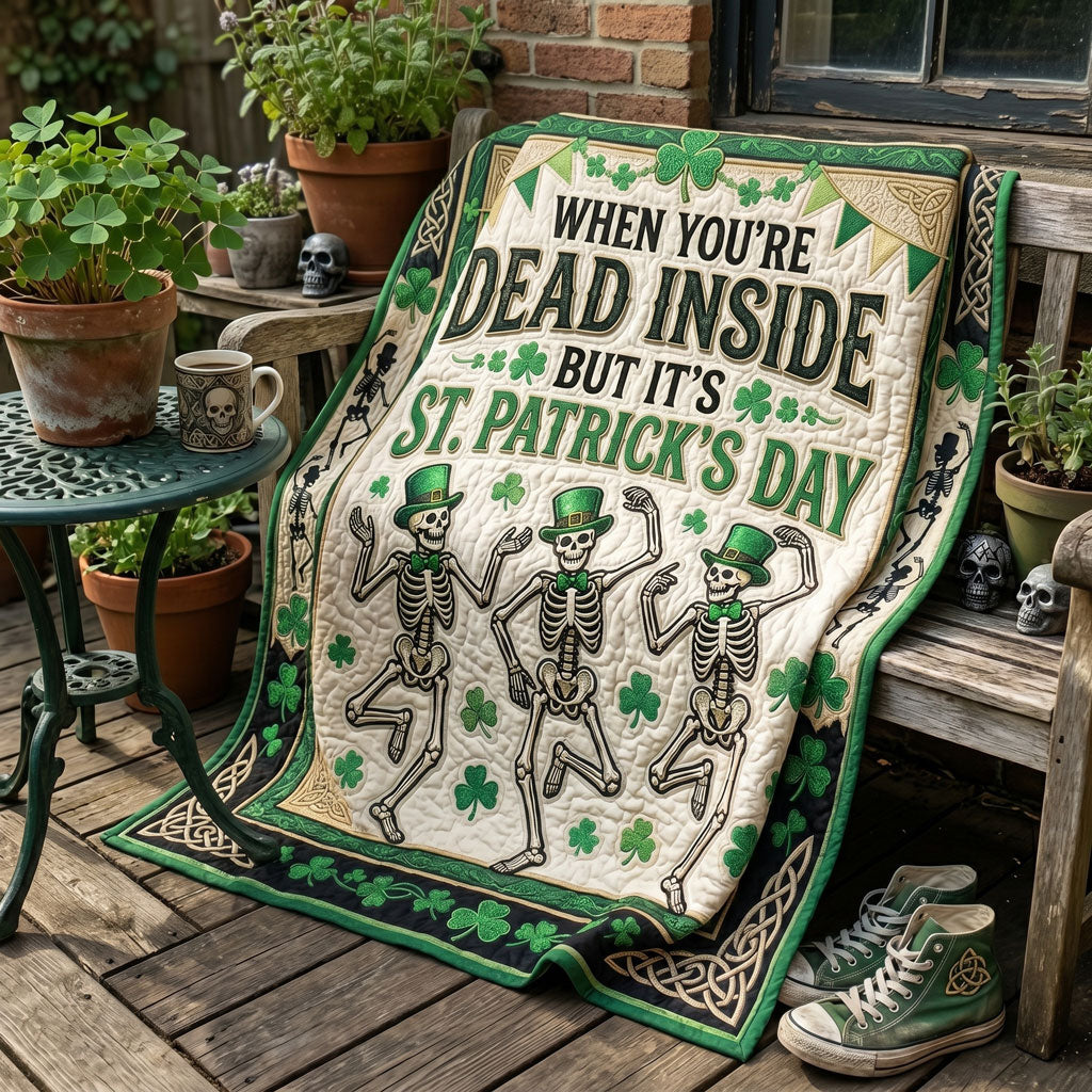 Funny Dancing Skeleton Shamrock WN0805008CL Quilt