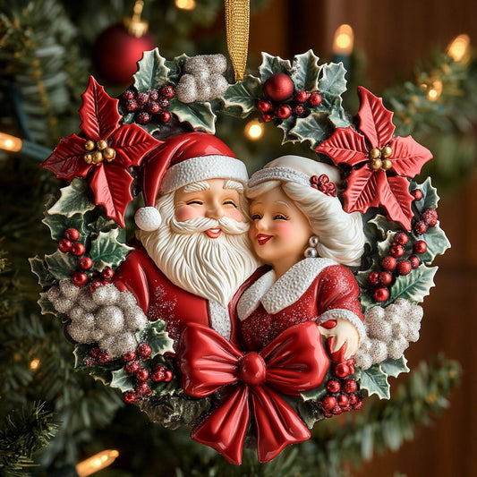 Santa and Mrs Claus CW0112049CL Christmas Ornament