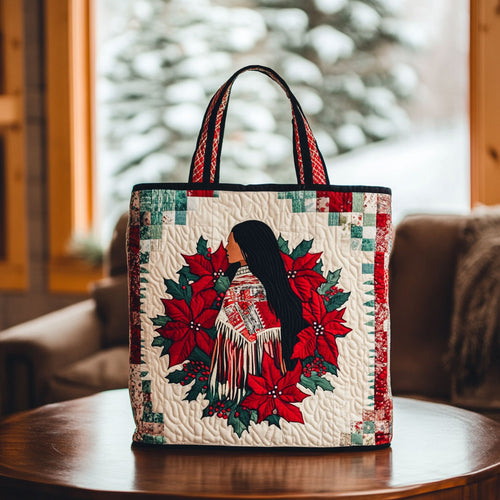 Spirit Native Woman KL1512003CL Quilted Tote Bag