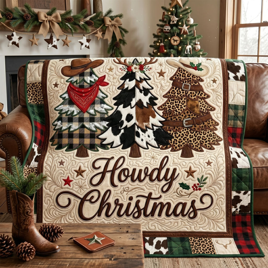 Howdy Christmas Western Tree WN1105015CL Quilt