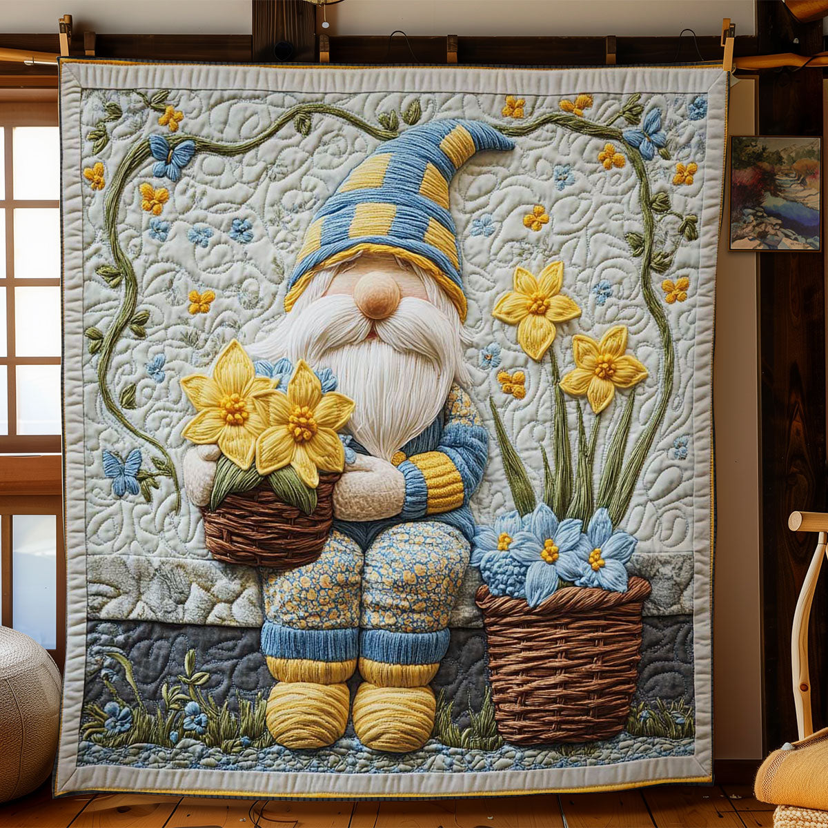 Blue Hat Gnome WN0201005CL Quilt