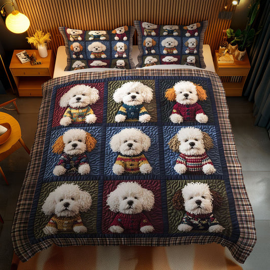 Bichon In Sweaters WN2301049CL Duvet Cover Set