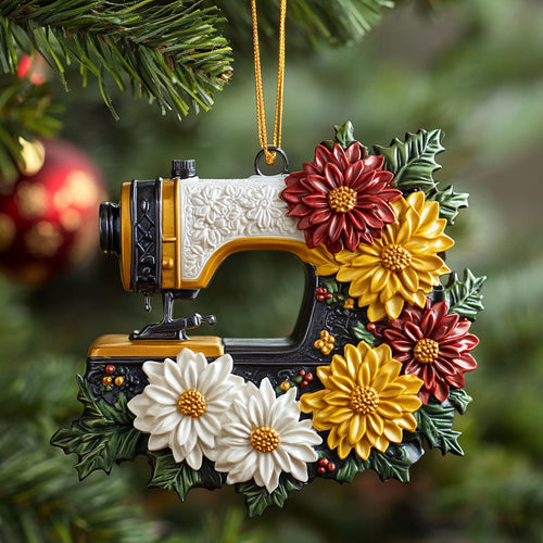 Morning Bloom Sewing Machine WN2110074CL Christmas Ornament