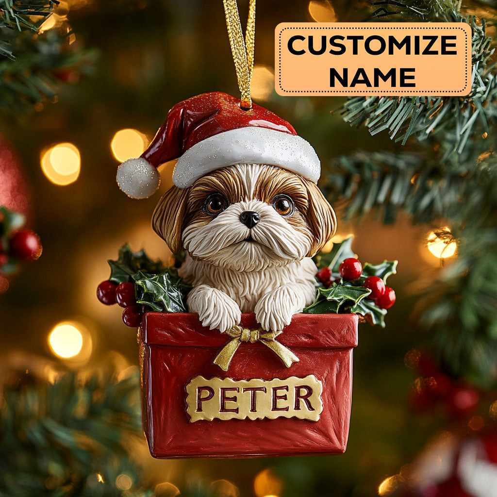 Shih Tzu Love CW2411045CL Personalized Christmas Ornament