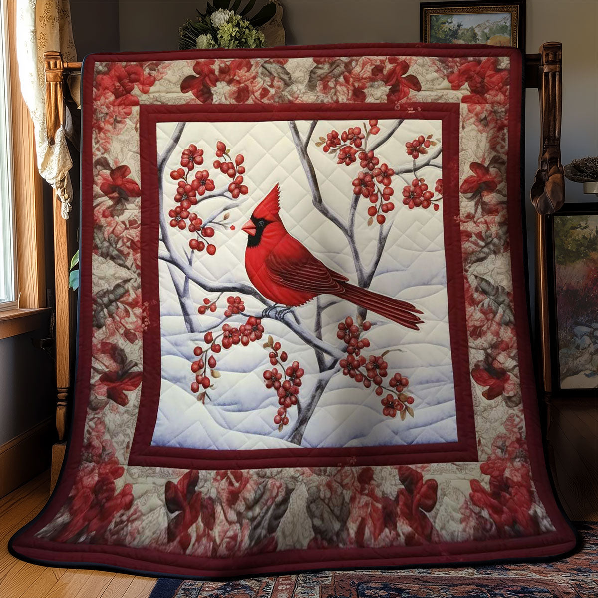 Frosty Cardinal WN2002038CL Quilt