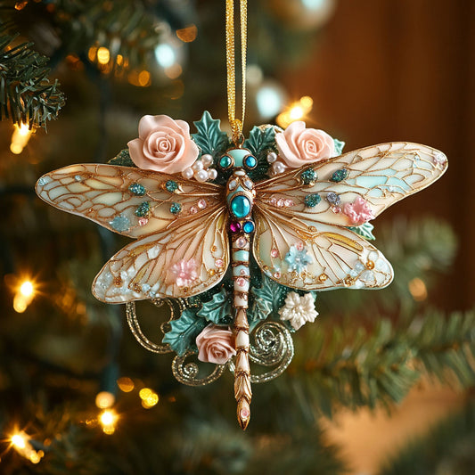 Flower Dragonfly CW2711022CL Christmas Ornament