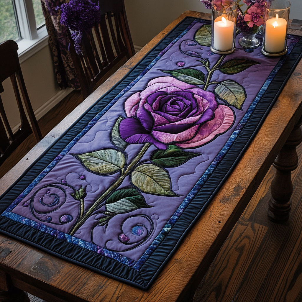 Crimson Bloom CP1301039CL Quilted Table Runner