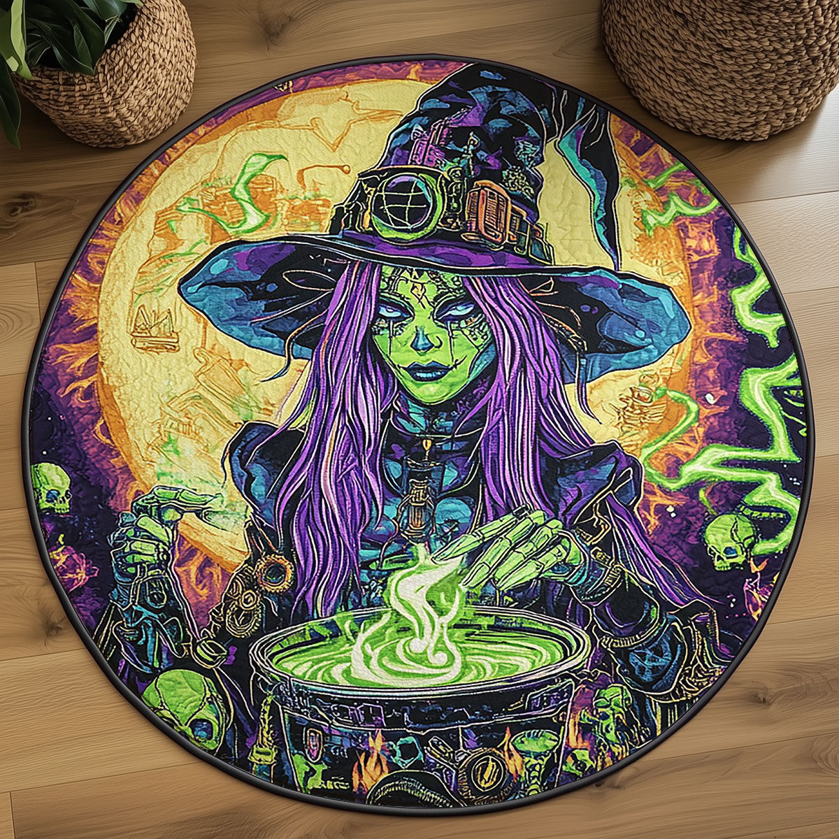 The Witch’s Whisper WJ2607048CL Quilted Round Mat