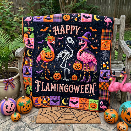 Happy Flamingoween WN2006008CL Quilt