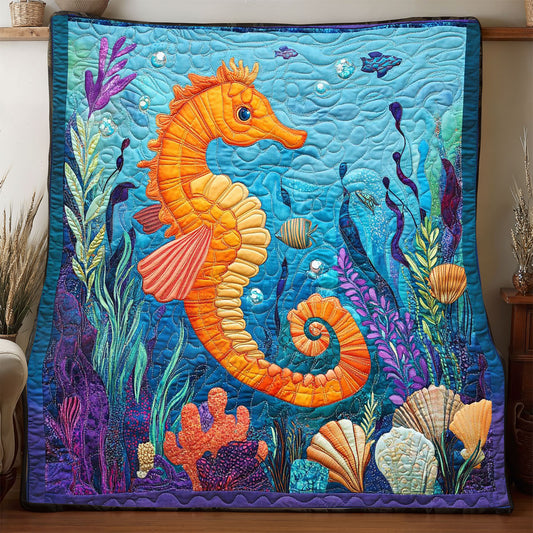 Adorable Seahorse WP0404028CL Quilt