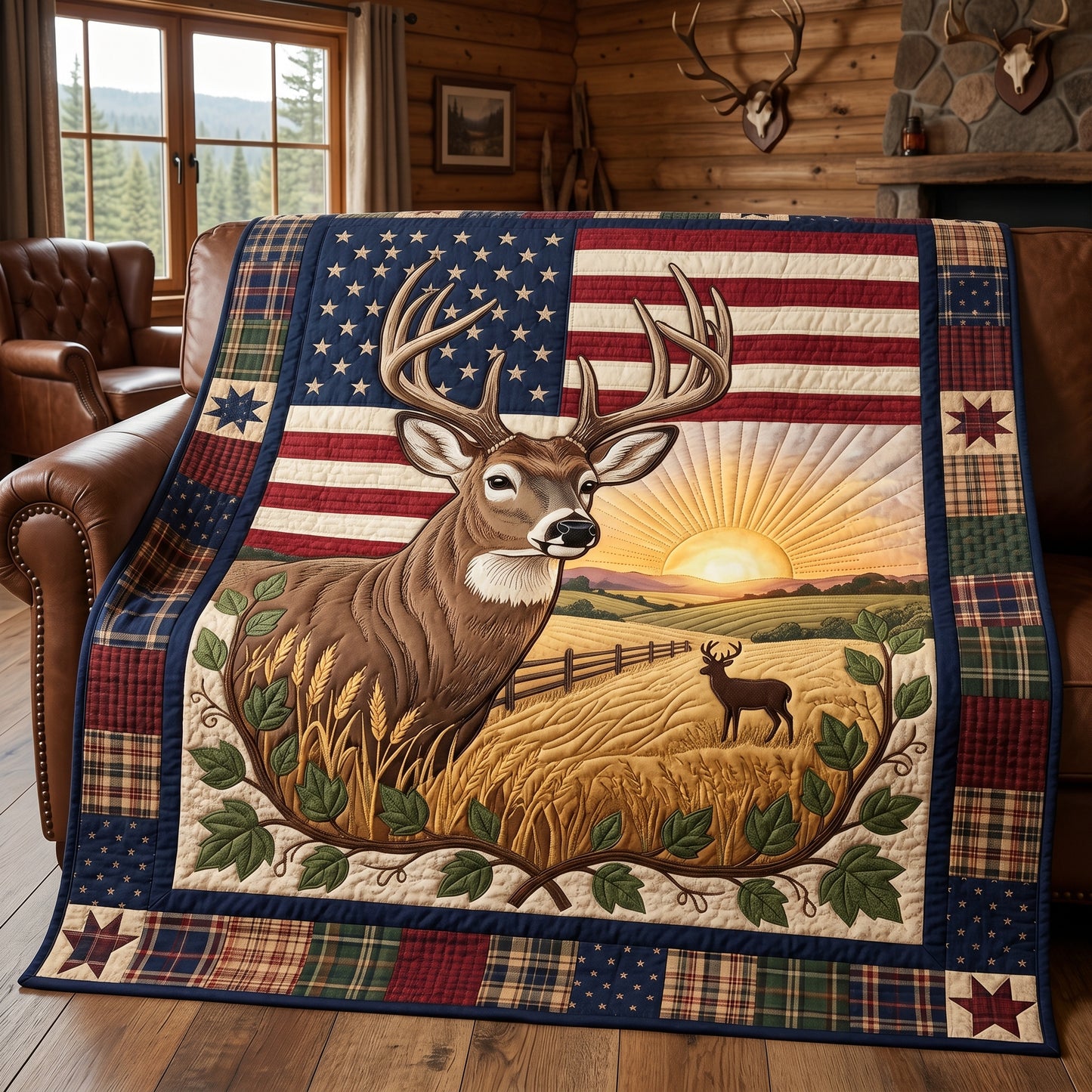 American Deer XR1604006CL Quilt