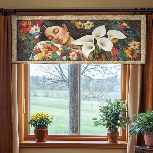 Floral Spirit Of Silence WN1706027CL Quilted Valance