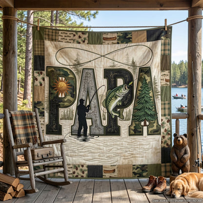 Bass Fishing Adventure Papa WN1006001CL Quilt