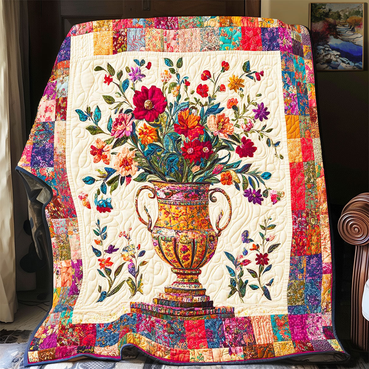 Luxurious Flower Vase WP0602014CL Quilt