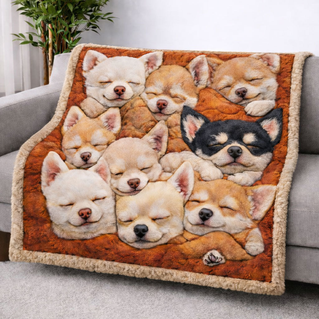 Puppy Pile CP3101003CL Faux Fur Throw Blanket