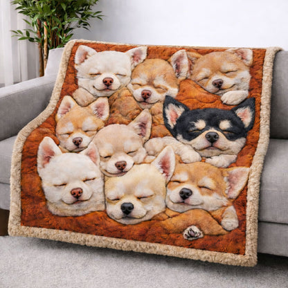 Puppy Pile CP3101003CL Faux Fur Throw Blanket