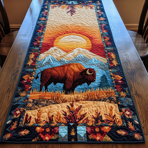 Mountain Bison CP1201034CL Quilted Table Runner