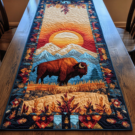 Mountain Bison CP1201034CL Quilted Table Runner