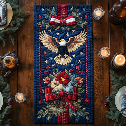 Bald Eagle Honor WN1206023CL Quilted Table Runner