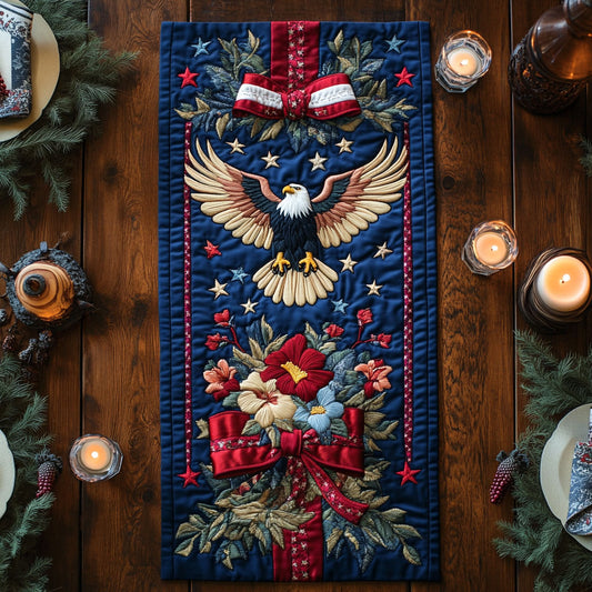 Bald Eagle Honor WN1206023CL Quilted Table Runner