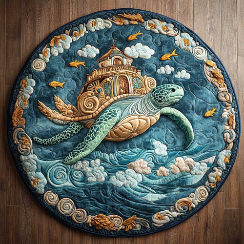 Mythical Turtle Dreamscape WN1305048CL Quilted Round Mat