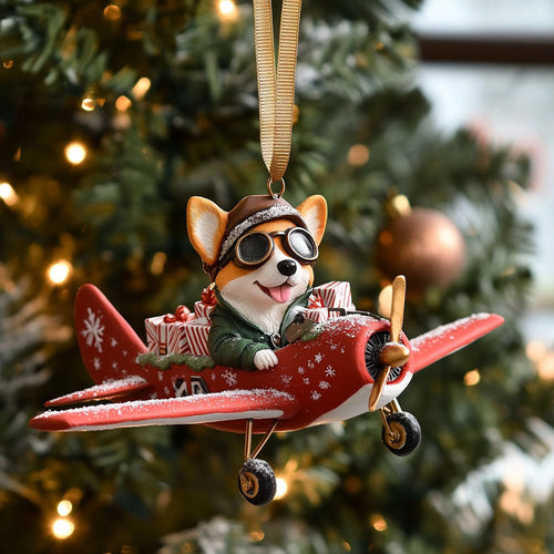 Aviator Corgi CP2411076CL Christmas Ornament
